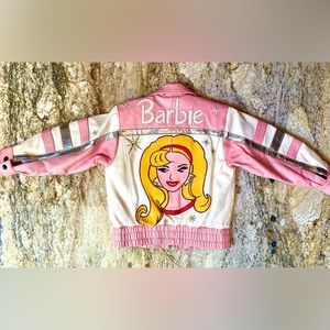 Original Authentic Genuine Leather Barbie Jacket Size 3 kids .Rare 1 of 1